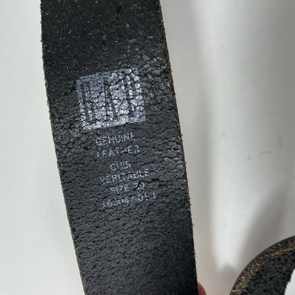 Gap Black Double Buckle Leather Belt 30 - Picture 4 of 9